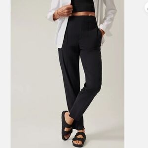 ATHLETA Brooklyn Heights Pants Lightweight Ankle Black Size 10